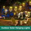 U-Vathing 2Pack 24LEDS Outdoor Solar Pineapple Lights,Waterproof Hanging Solar Lantern