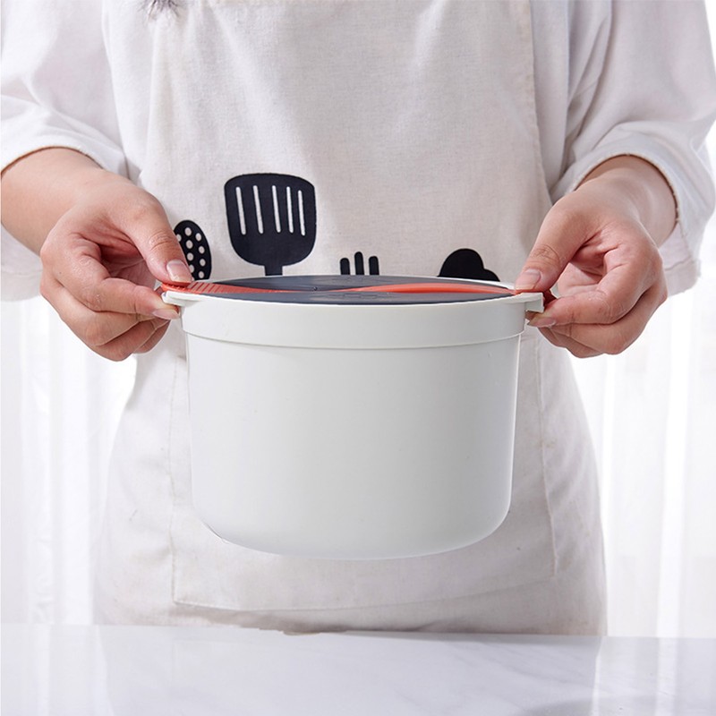 Household Microwave Oven Rice Cooker 2-Layer Rice Steamer High Temperature