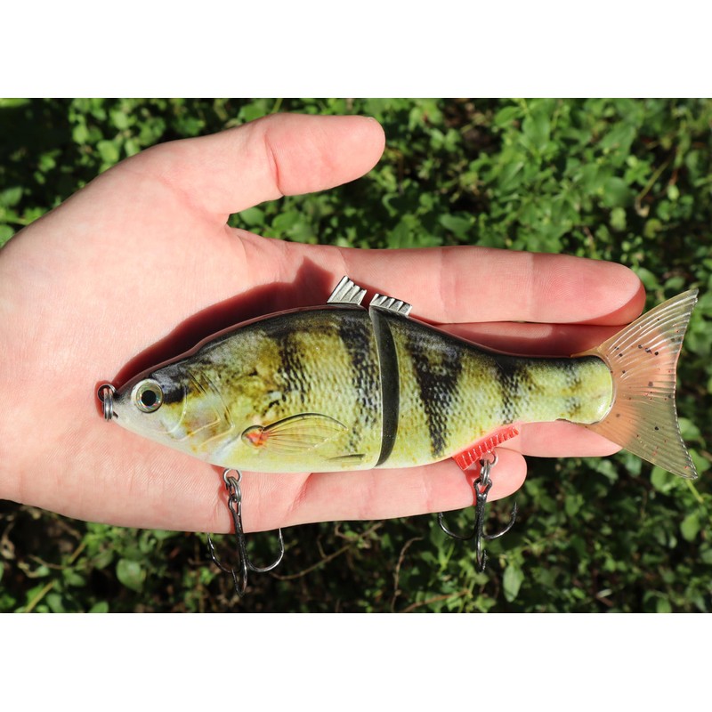 Fishing lure swimbait hard predator pike bigbait swimfish joint (perch)
