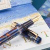 Asvine P20 Purple Resin Fountain Pen Piston Filling, Gold Plated
