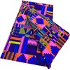 Shenbolen - Tela de cera con estampado africano, 100% poliéster,