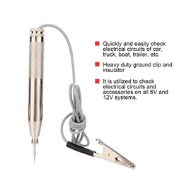 Glomora 6V-12V DC Car Circuit Tester Light, Automotive Voltage Continuity Test Tool with Long Probe for Wire, Fuse, Socket, and More