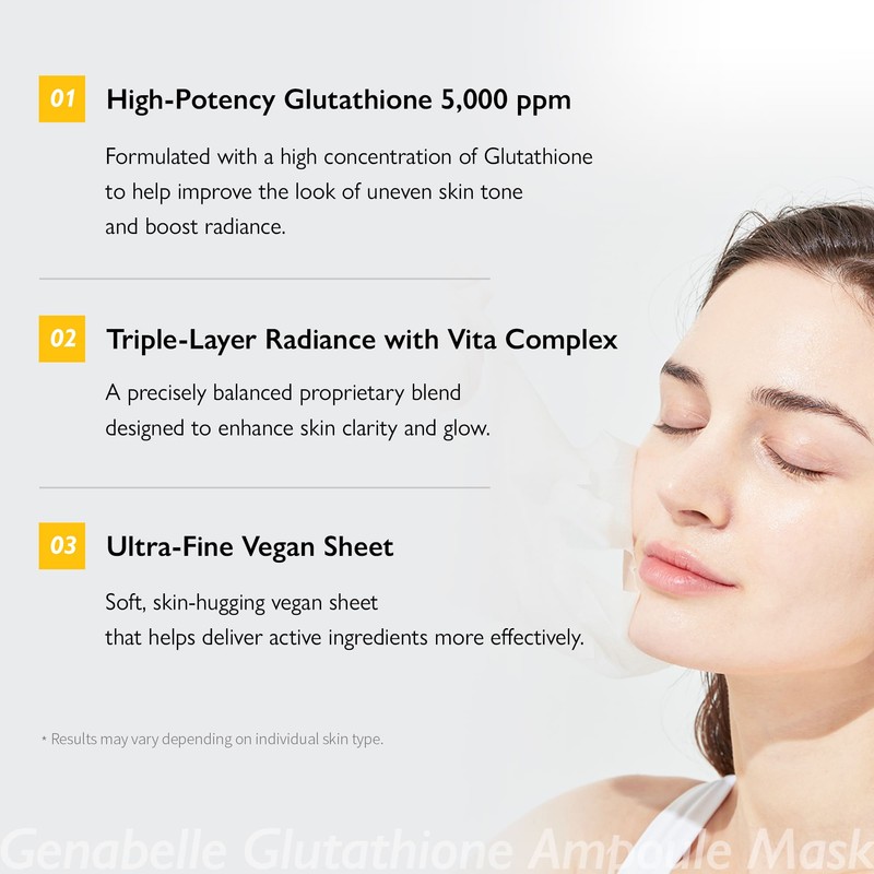 Genabelle [Genabelle]Glutathione Brightening Ampoule Mask 25ml (5ea)