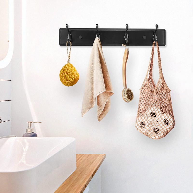 Wooden Coat Rack, Wall-Mounted Organizer for Closet, Entryway, Hallway, Foyer,