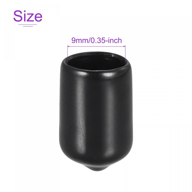 sourcing map Pack of 20 9 mm Protector Rubber End