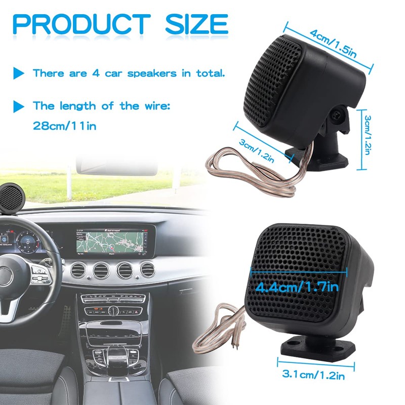 FERCAISH 2 Pcs 500W Car Speaker, TP-004A High Power Stereo