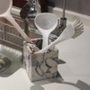 Genuine Calacatta Viola Marble Toothbrush Holders for Bathroom, Natural Marble