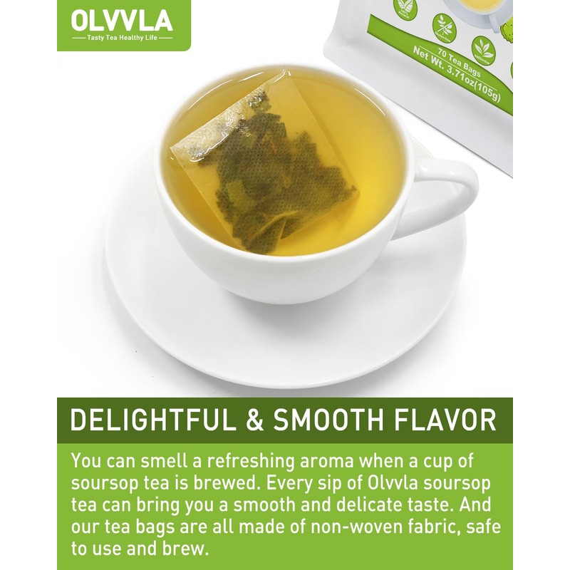 Olvvla - Premium Soursop Tea Bags - 1.5g X 70