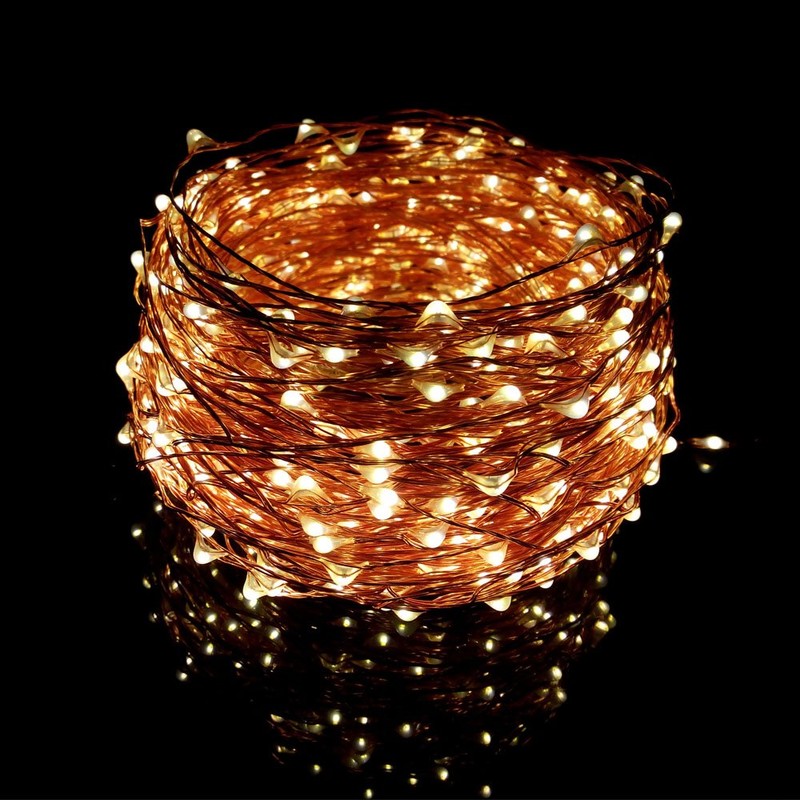 Dreamworth Remote Control 165ft 500 LED Warm White Copper Wire