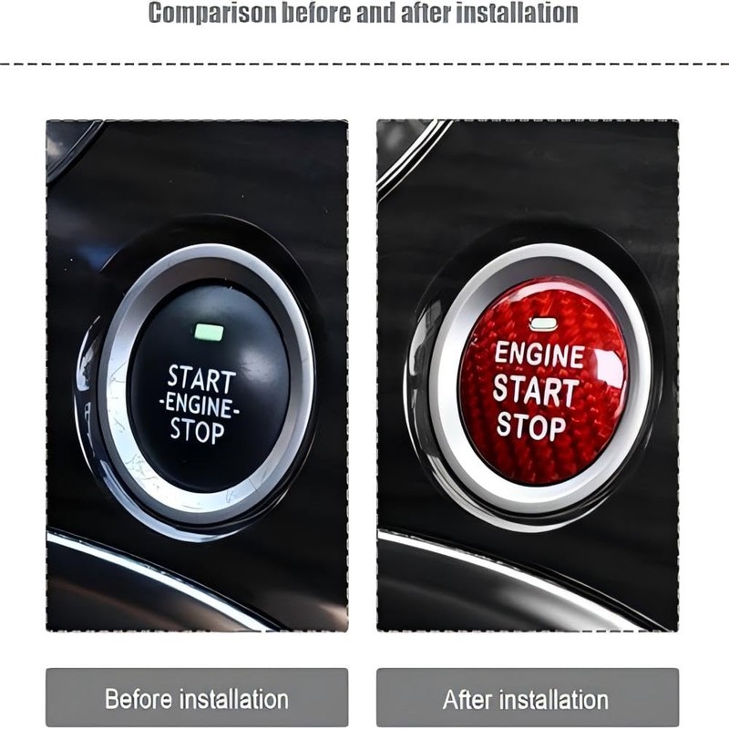 Auto Engine Start Stop Button,Power Ignition Switch Button Cover Sticker