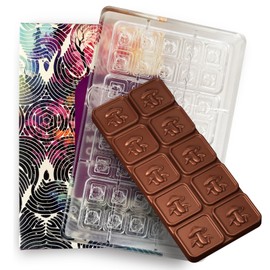 Mushroom, Polycarbonate Chocolate Mold, 50mL (65 gram), 10 Piece Bar