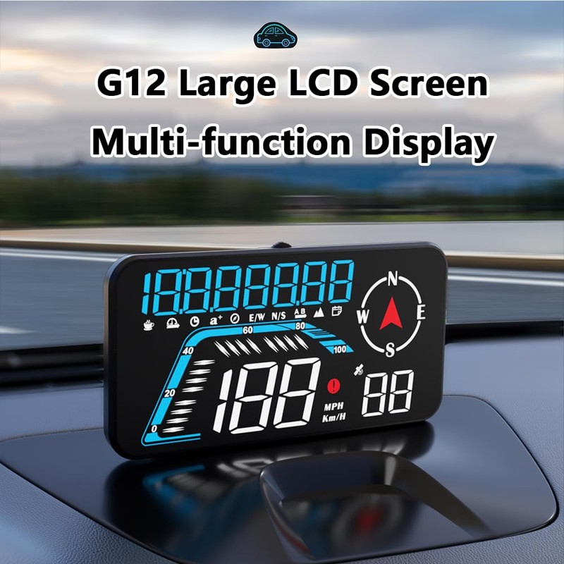 Riloer Car Head Up Display with GPS Chip, Compass and