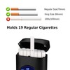 Funda para cigarrillos con encendedor, 19 unidades, encendedor USB, recargable,