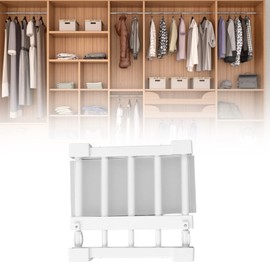 Closet Tension Shelf, Rod Expandable Storage Rack Adjustable Organizer Divider Separator Wardrobe Cupboard Hanging Shelves Pack No Slip Grip Cabinets Inside Capacity (23‑30cm /