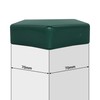 SKIR'CO RAL 6005 Fence Post Caps Square 70 x 70