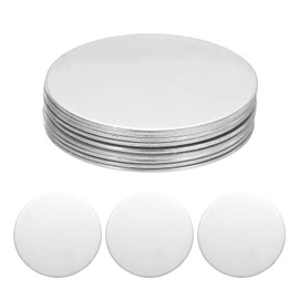 MECCANIXITY 10Pcs Stainless Steel Disc Blank Stamping Tag Engraved Stainless Steel Round Charm Pendant 1mm(T) 40mm/1.57" for Pendant Bracelet Necklace Jewelry Making Earring