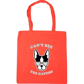 Hippowarehouse I Can't See The Haters Sassy French Bulldog Tote Shopping Gym Beach Bag 42cm x38cm, 10 litres
