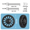 Volein 4 Pcs Replacement Luggage Rubber Wheels 2 inch, 50mm