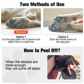 BEAUTYZOO Dog Paw Protectors Grip Pads Anti-Slip Traction for Small Medium Large Dogs on Hardwood Floors Hot Pavement, Dog Grip for Senior Dogs Injury Protection for Paws, 24 Pads S