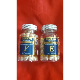 health pro 2 PACK ULTRA MOISRURIZING COMPLEX VITAMIN E SKIN OIL SQUALANE 90 CAPSULES EACH