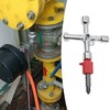 4 Way Sillcock Key Cross Key Zinc Alloy Multifunction Universal