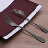 Black Dinner Forks Set of 12, LIANYU Stainless Steel Silverware