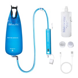 Üν Gravity Water Filter Straw, Emergency Water Filter, Water Purifier Survival,Camping Water Filter, Portable Water Filter,Water Purifier for Drinking Backpacking Preparedness, with 2 Gal Bag