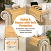 Bamboo Sofa Arm Tray – 2-in-1 Magnetic Detachable Couch Cup