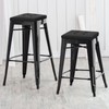 baibu 12 Inches Square Stool Cushions with Ties for Bar