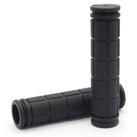 Black Bicycle Grips, Non-Slip Soft Rubber Ergonomic Bicycle Grips Handlebar Grips for MTB Mountain Bike Bicycle (Black x 1 Pair)