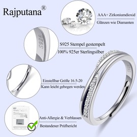 Rajputana Sterling Silver Ring for Women Promise Ring for Her Infinity Thumb Rings Adjustable Silver Rings for Women 925 Infinity Ring for Women Thumb Ring, Precious metal, No Gemstone