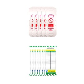 LIVELIFEBETTER® Dumper Daily Inspection Tag Kit - Holders and Inserts -Safety and Compliance Checklist for Construction Equipment (5 Holders, 10 Inserts)