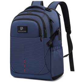 INSAVANT Laptop Backpack 15.6 Inch TSA Friendly Travel Backpacks Extra Large Durable College Travel Daypack Anti Theft with USB Charging Port Best Gift for Men Women (Dark Blue)