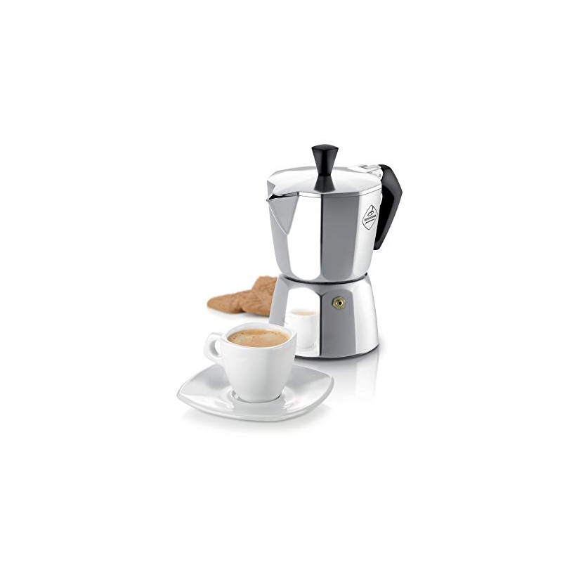 Tescoma Espressokocher, Edelstahl, Silber/schwarz, 12.5 x 8.5 x 15.2 cm