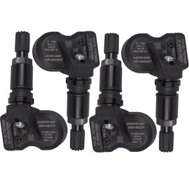 DWEEKIY 4 x RDKS/TPMS Sensors - Fits Ford Fiesta VI Van (Fiesta 6 Van) - Type [B256/B257] - Period 01/2014 to 09/2017 - A set of 4 sensors with metal valve black