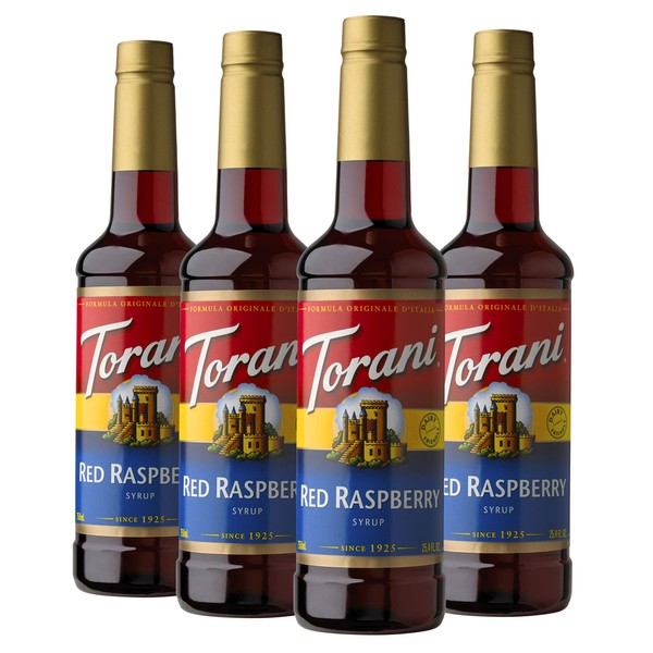 Torani Syrup, Red Raspberry, 25.4 Ounces (Pack of 4)