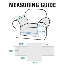 H.Versailtex 100% Waterproof Sofa Cover 1 Seater, Modern Sofa Slipcovers with Side Pocket Furniture Protector Washable Couch Cover with Extra Long Armrest Cover for Kids, Dogs (1 Seater, Brown)