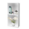 Homevacious 12"×24" Stainless Steel Shower Niche No Tile Needed White
