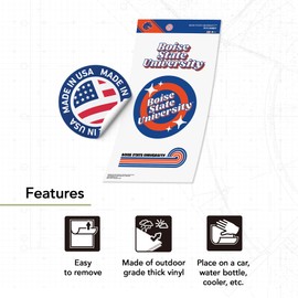 Desert Cactus Boise State University Stickers Broncos Vinyl Decals Laptop Water Bottle Car Scrapbook Sheet (70s 4inch)