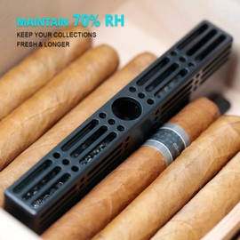 Cigar Humidifiier of Cigar Humidor,Cigar Box Humidificatin System,Cigars Case Diviver,Keep humidity 70% RH,Open Cap Design,fit 1-100 Cigars,Cigar Humidistat for Cuban Cigar Accessories