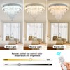 CLAIRDAI Dimmable Crystal Chandeliers Modern Chandeliers LED Flush Mount Crystal