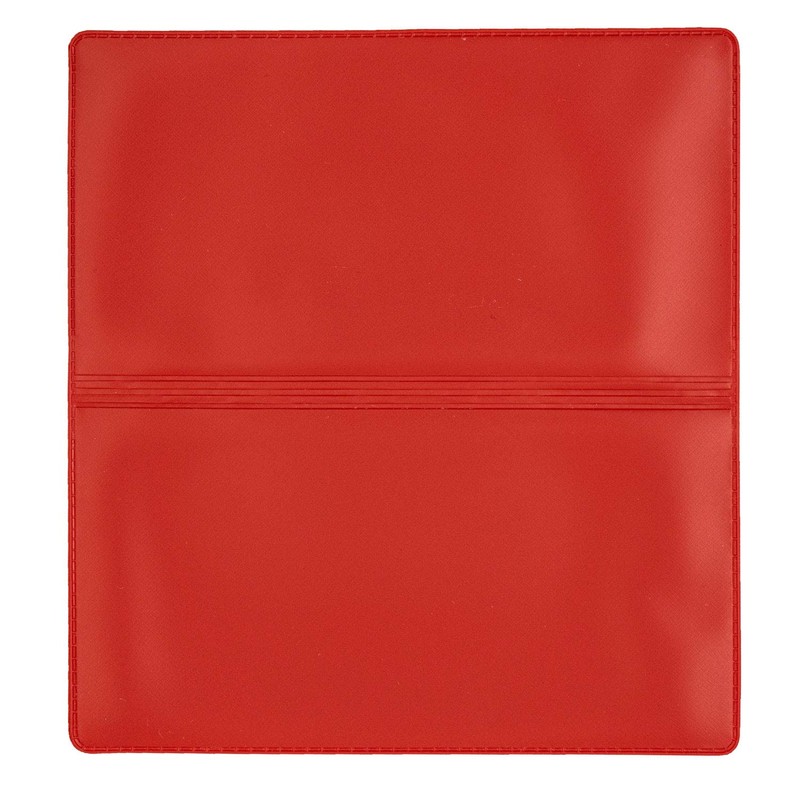 Red Vinyl Checkbook Cover, Top Tear Personal Vinyl Checkbook Cover
