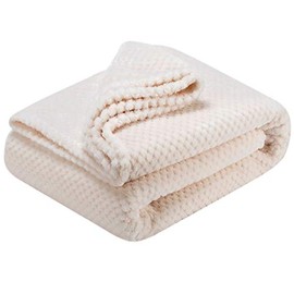 Fuzzy Throw Blanket, Plush Fleece Blankets for Adults, Toddler, Boys and Girls, Warm Soft Blankets and Throws for Bed, Couch, Sofa, Travel and Outdoor, Camping (Twin(60"x80"), XL1-Cream)