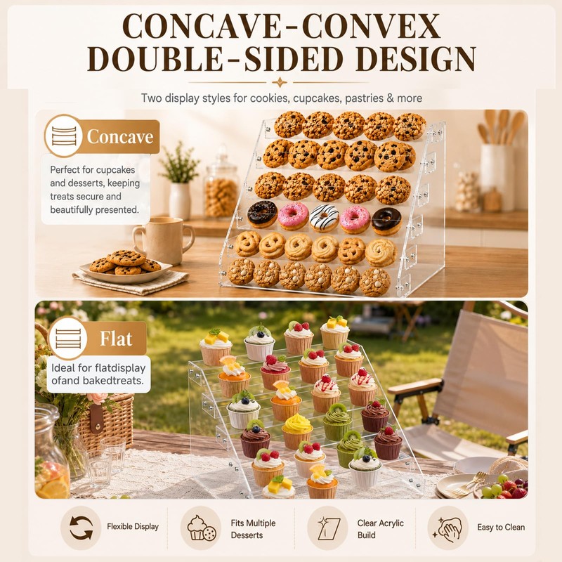 YESGIRL 6-Tier Acrylic Cookie Display Stand