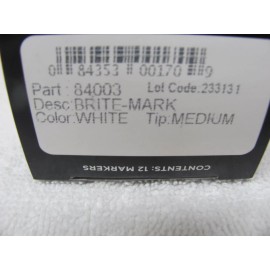 Dykem (1 Pen) DYKEM Part #84003 Brite-Mark Paint Marker Pen Medium Tip Color White NEW