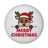 Cute Reindeer with Hat - Merry Christmas Magnet Round Reindeer
