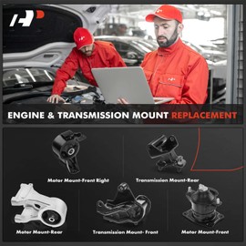 A-Premium 5PCS Engine Motor Mount and Transmission Mount Set Compatible with Honda Odyssey 2008 2009 2010 V6 3.5L, VTEC, Automatic Transsion, Replace# 50820-TK8-A61, 50810-SHJ-A00