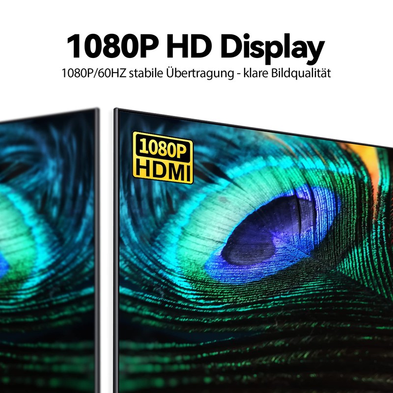 JAMEGA - VGA to HDMI Adapter with Audio Support 1080P