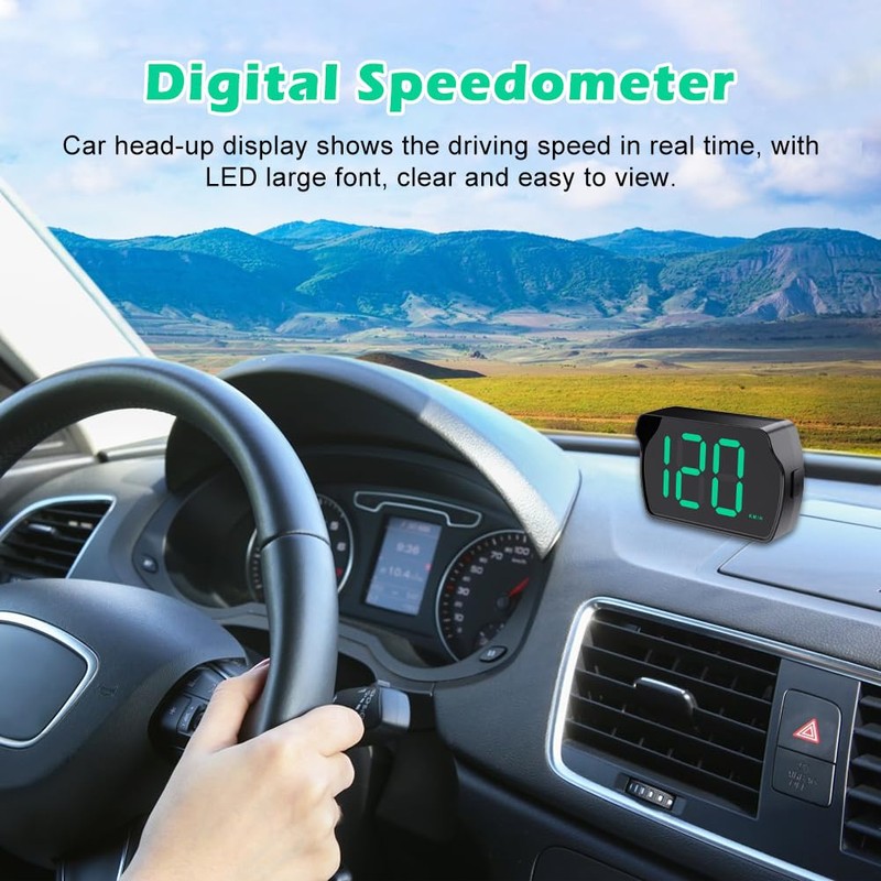 GPS Digital Speedometer, HUD GPS Digital Speed Meter, MPH Speedo,