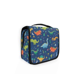Moyyo Cute Jungle Dinosaurs Animal Toiletry Bag Travel Wash Bag Organised Toiletry Bag Hanging Toiletry Bag Gym Camping Toiletry Bag Portable Cosmetic Organiser Bag for Women Girls Kids